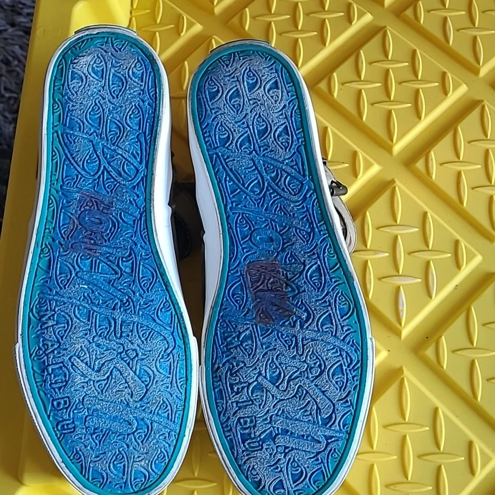 Blowfish Malibu Womens Flat Round Toe Fabric Shoes ,Zipper Ankle Shoes. Used S/8 - Picture 3 of 8